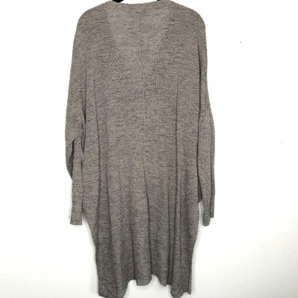 FREE PEOPLE TGIF Hi Lo Oversized Cardigan Blue Gray Drop Shoulder Knit Long Midi - Picture 8 of 8